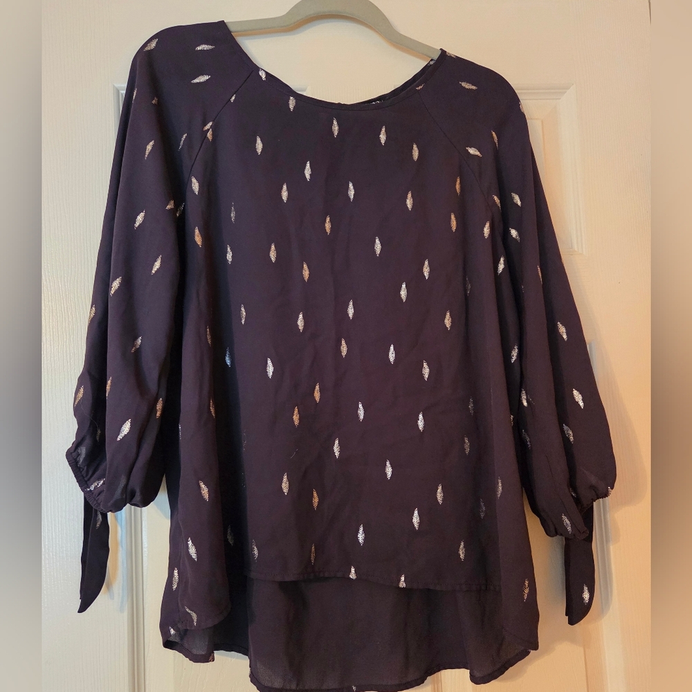 Elegant Women's Navy Blue Blouse By Papermoon